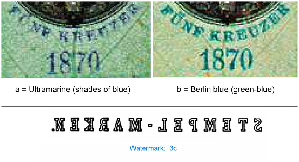 Stempel Marke 1870 1/2kr