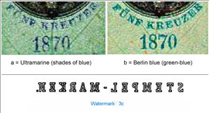 Stamp, Stempel Marke 1870 10kr, Austria,  , Numbers