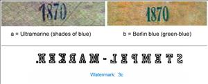 Stamp, Stempel Marke 1870 15fl, Austria,  , Numbers