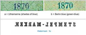 Stamp, Stempel Marke 1870 1fl, Austria,  , Numbers