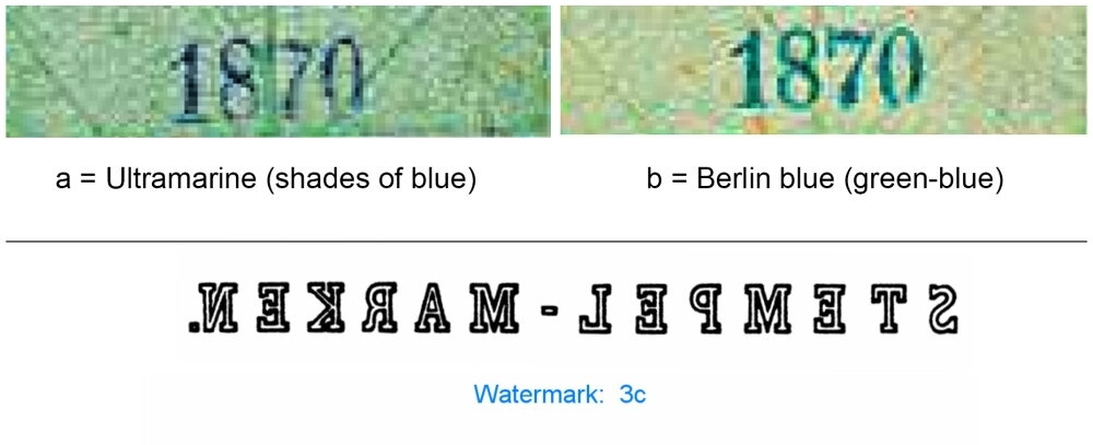 Stempel Marke 1870 1kr