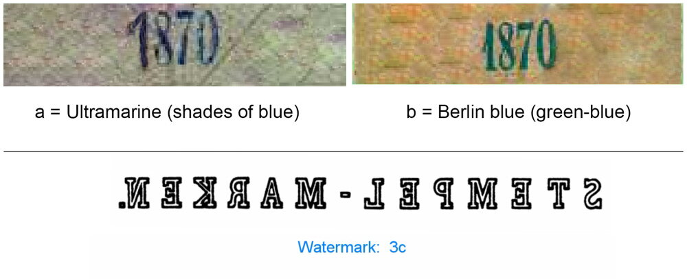 Stempel Marke 1870 3fl