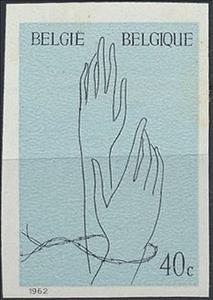 Stamp, "Captive Hands" drawing by Idel Ianchelevici (1909-1994), Belgium,  , Art, Concentration Camps, Drawings, Hands, Second World War