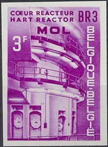 Stamp, Heart of Nuclear Reactor BR 3, Mol, Belgium,  , Buildings, Energy, European Union, Power Plants
