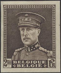 Stamp, King Albert I, Belgium,  , Famous People, Headgear, Heads of State, Kings, Men, Royalty, Uniforms