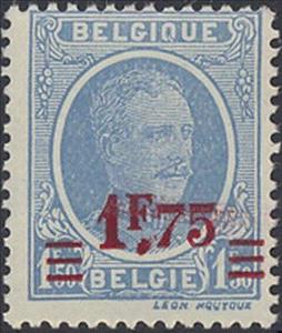 Stamp, King Albert I - surcharged, Belgium,  , Famous People, Heads of State, Kings, Men, Royalty