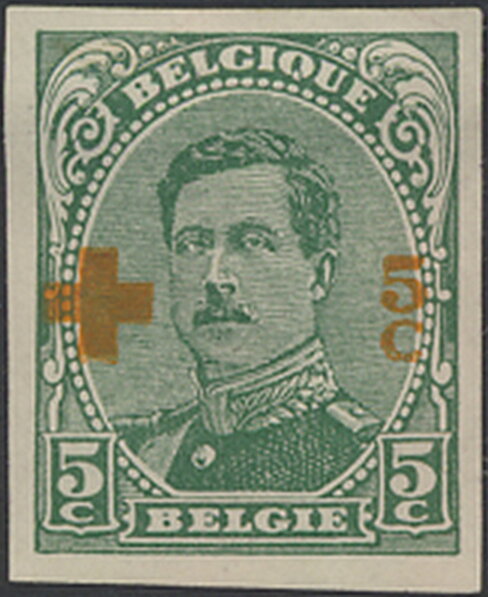 King Albert I - surcharged