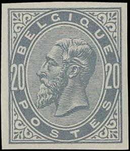 Stamp, King Leopold II - "Eisenhower" Reprint, Belgium,  , Famous People, Heads of State, Kings, Men, Royalty