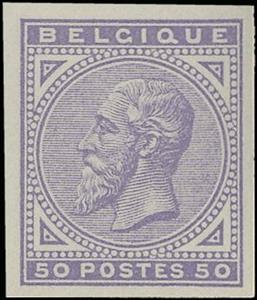 Stamp, King Leopold II - "Eisenhower" Reprint, Belgium,  , Famous People, Heads of State, Kings, Men, Royalty