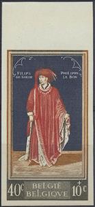 Stamp, Philip the Good (1396-1467), Belgium,  , Culture, Famous People, Heads of State, Kings, Men, Middle Ages, Royalty