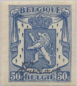 Stamp, Small Coat of Arms, Belgium,  , Coats of Arms, Heraldic Animals, Лев