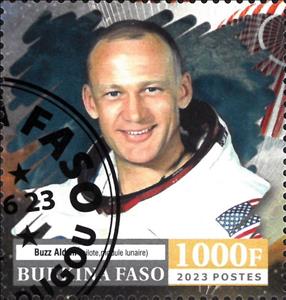 Stamp, Apollo 11, Burkina Faso,  , Astronauts, Famous People