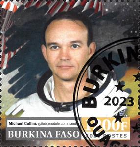 Stamp, Apollo 11, Burkina Faso,  , Astronauts, Famous People
