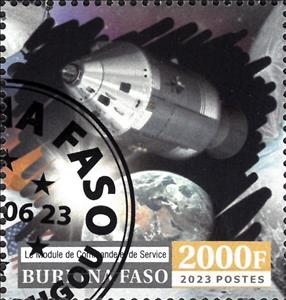 Stamp, Apollo 11, Burkina Faso,  , Spacecrafts