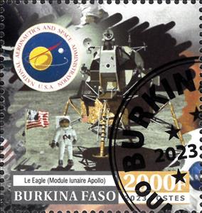 Stamp, Apollo 11, Burkina Faso,  , Spacecrafts