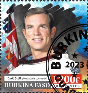 Stamp, Apollo 9, Burkina Faso,  , Astronauts, Famous People