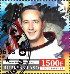 Stamp, Apollo 9, Burkina Faso,  , Astronauts, Famous People