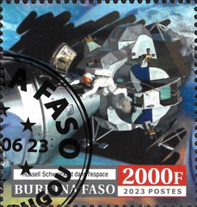 Stamp, Apollo 9, Burkina Faso,  , Spacecrafts