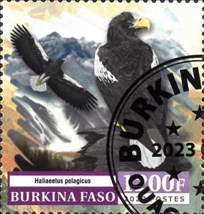 Stamp, Eagles, Burkina Faso,  , Animals (Fauna), Birds, Eagles