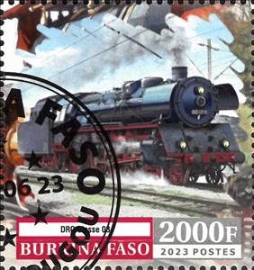 Stamp, Locomotives, Burkina Faso,  , Locomotives, Railways