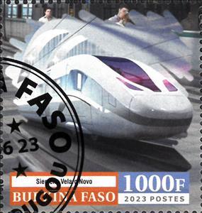 Stamp, Locomotives, Burkina Faso,  , Locomotives, Railways