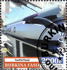 Stamp, Locomotives, Burkina Faso,  , Locomotives, Railways