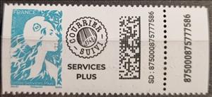 Stamp with Attached Label, Marianne of the Future, France,  , Women