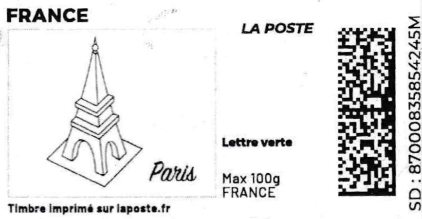 Paris Eiffel Tower without laposte logo