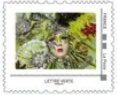 Stamp, Touloulou green masked dancer, France,  , Carnival, Masks, Women