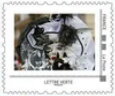 Stamp, Touloulou grey masked dancer, France,  , Carnival, Masks, Women