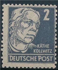 Stamp, Käthe Kollwitz (1867-1945), Germany, Soviet Occupation (General Issues),  , Famous People, Painters, Women
