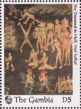 Stamp, The Damned in Hell, Gambia,  