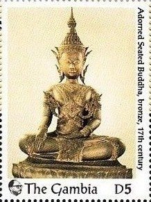 Stamp, Adorned Seated, Gambia,  