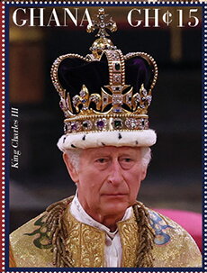 Stamp, King Charles III, Ghana,  , Famous People, Heads of State, Kings, Royalty