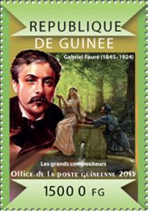 Stamp, Gabriel Urbain Fauré, Guinea,  , Composers