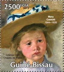 Stamp, American Impressionism, Guinea-Bissau,  , Painters, Paintings