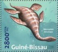 Stamp, Prehistoric Water Dinosaurs, Guinea-Bissau,  , Animals (Fauna), Dinosaurs, Prehistoric Animals, Prehistory, Sea Life