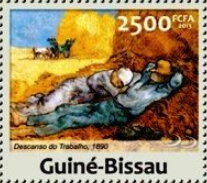 Stamp, Vincent van Gogh, Guinea-Bissau,  , Famous People, Painters, Paintings