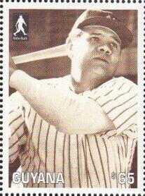 Stamp, Babe Ruth, Guyana,  , Baseball, Famous People, Sports
