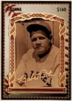 Babe Ruth in Front of A Wooden Fence