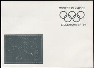 Souvenir Sheet, Fencing, Figure Skating, Ice Hockey, Alpine Skiing, Basebal…, Guyana,  , Baseball, Fencing, Figure-skate, Ice Hockey, Ships, Skiing