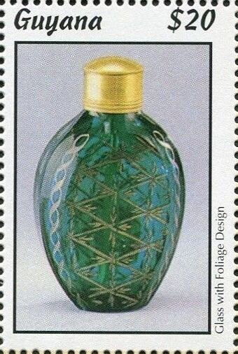 Glass with Foliage Design