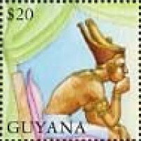 Stamp, Joseph Interprets Pharoah's Dreams, Guyana,  , Biblical Accounts, Religion
