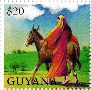 Stamp, Orpa with Donkey, Guyana,  , Biblical Accounts, Religion