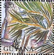 Palm Trees, Butterfly and Stone Pillars