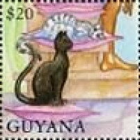 Stamp, Pharaoh's Cats, Guyana,  , Biblical Accounts, Religion