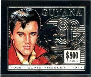 Stamp, Portrait of Elvis Presley, Guyana,  , Actors, Composers, Elvis Presley, Entertainers, Famous People, Music, Musicians, Singers