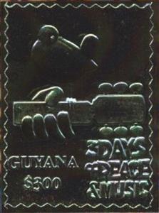 Stamp, Poster from 1969, Guyana,  , Birds, Festivals, Music, Musical Instruments, Promotional Posters