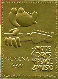 Stamp, Poster from 1994, Guyana,  , Birds, Festivals, Music, Musical Instruments, Promotional Posters