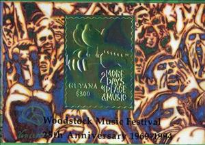 Souvenir Sheet, Poster from 1994, Guyana,  , Birds, Festivals, Music, Musical Instruments, Promotional Posters